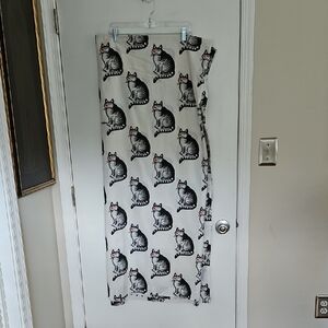 Vintage Kilban Cat Full Size Sheet Set & 1 Standard Pillow Case Made In The USA